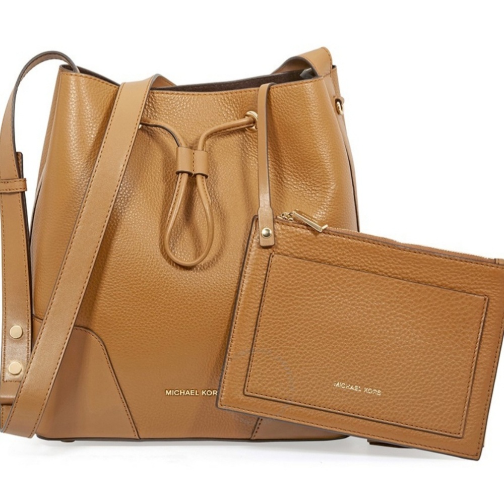 MK Leather Bucket Bag